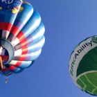 flying hot air balloons 