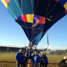  crew next to balloon