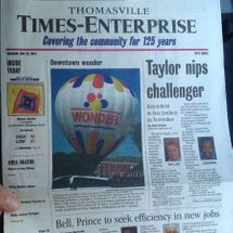 newspaper about hot air balloons