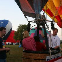 man with hot air balloons