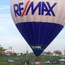 flying hot air balloon